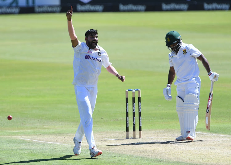 Mohammed Siraj of India appeals on day 3 of the first Test against South Africa at SuperSport Park in Centurion on December 28 2021.