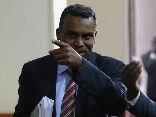 Director of Public Prosecution Noordin Haji during his appearance before the Senate Justice and Legal Affairs Committee regarding rampant corruption in the country, June 13, 2018. /JACK OWUOR