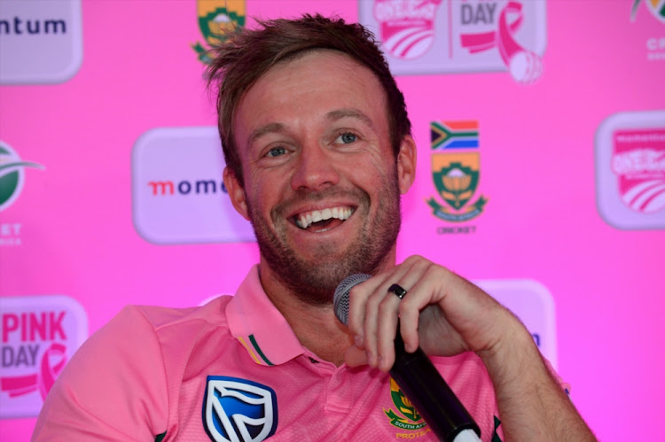 AB de Villiers during the Momentum ODI Pink Day Launch at Bidvest Wanderers on January 18, 2018 in Johannesburg.