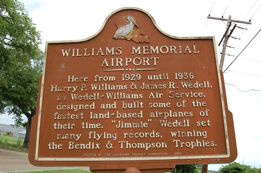 Here from 1929 until 1936 Harry P. Williams & James R. Wedell, as Wedell-Williams Air Service, designed and built some of the fastest land-based airplanes of their time. "Jimmie" Wedell set many...