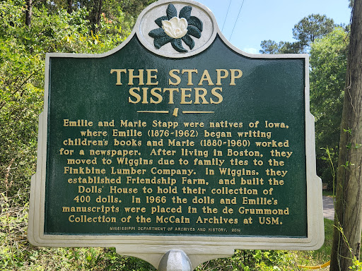 Emilie and Marie Stapp were natives of Iowa, where Emilie (1876-1962) began writing children's books and Marie (1880-1960) worked for a newspaper. After living in Boston, they moved to Wiggins due...