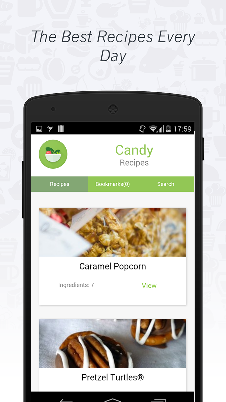 Android application Candies Recipes. Best Candies screenshort