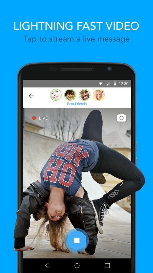 Android application Glide - Video Chat Messenger screenshort