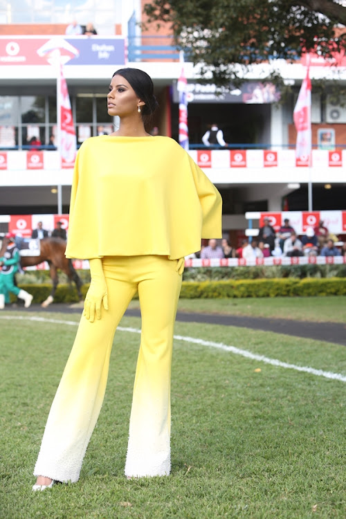 Miss South Africa 2018 Tamaryn Green at the 2018 Vodacom Durban July.