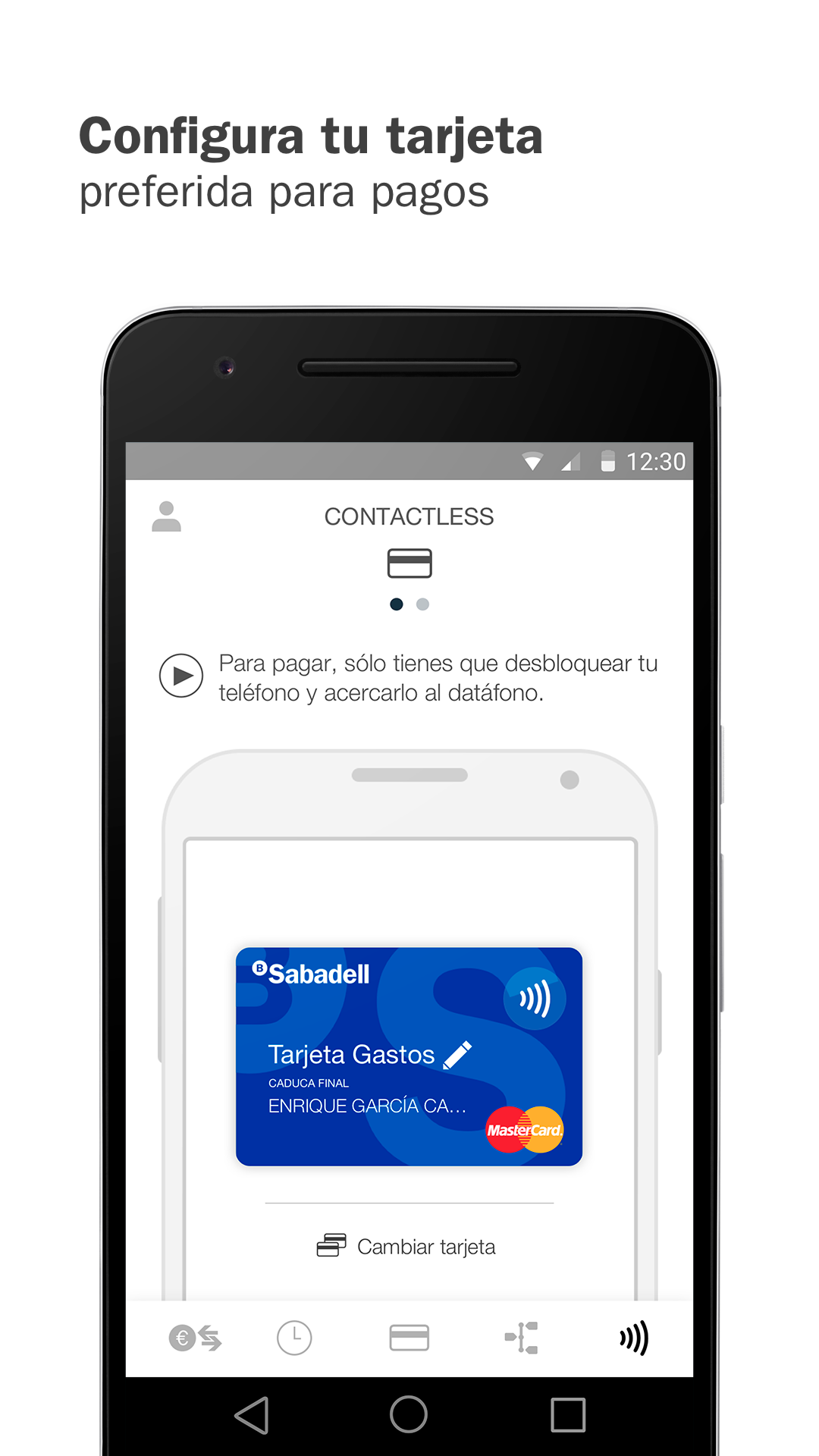 Android application Sabadell Wallet screenshort