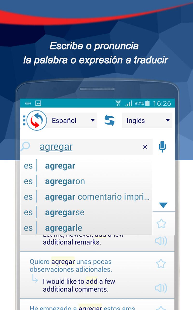 Android application Reverso Translate and Learn screenshort