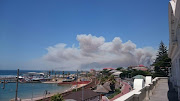 Smoke from Wednesday's fire photographed from Kalk Bay