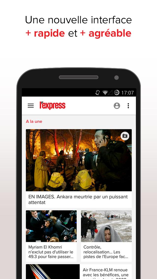 Android application L'Express | Actualités et Info screenshort