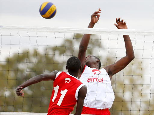 Micah Lagat (L) of Cheptil Boys challenges Marvin Odongo of Pe-Hill Sch during their Kenya Secondary Schools Sports Association Term 2B tie at Machakos boys high School on July 28, last year /pic-centre