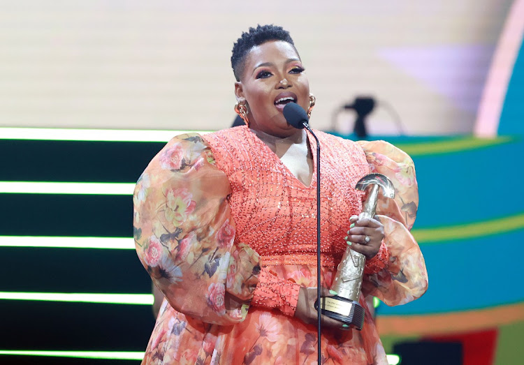 Ntokozo Mbambo won Female Artist of the Year, Album of the Year and Best Contemporary Faith Album at the 29th annual South African Music Awards at SunBet Arena in Pretoria.