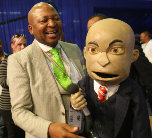 Businessman and Patriotic Alliance leader Kenny Kunene with Chester Missingat the IEC Election Results Centre in Pretoria. Pic Veli Nhlapo / Sowetan