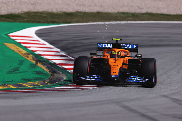 Lando Norris during qualifying for the F1 Grand Prix of Spain at Circuit de Barcelona-Catalunya on May 8 2021 in Barcelona, Spain.
