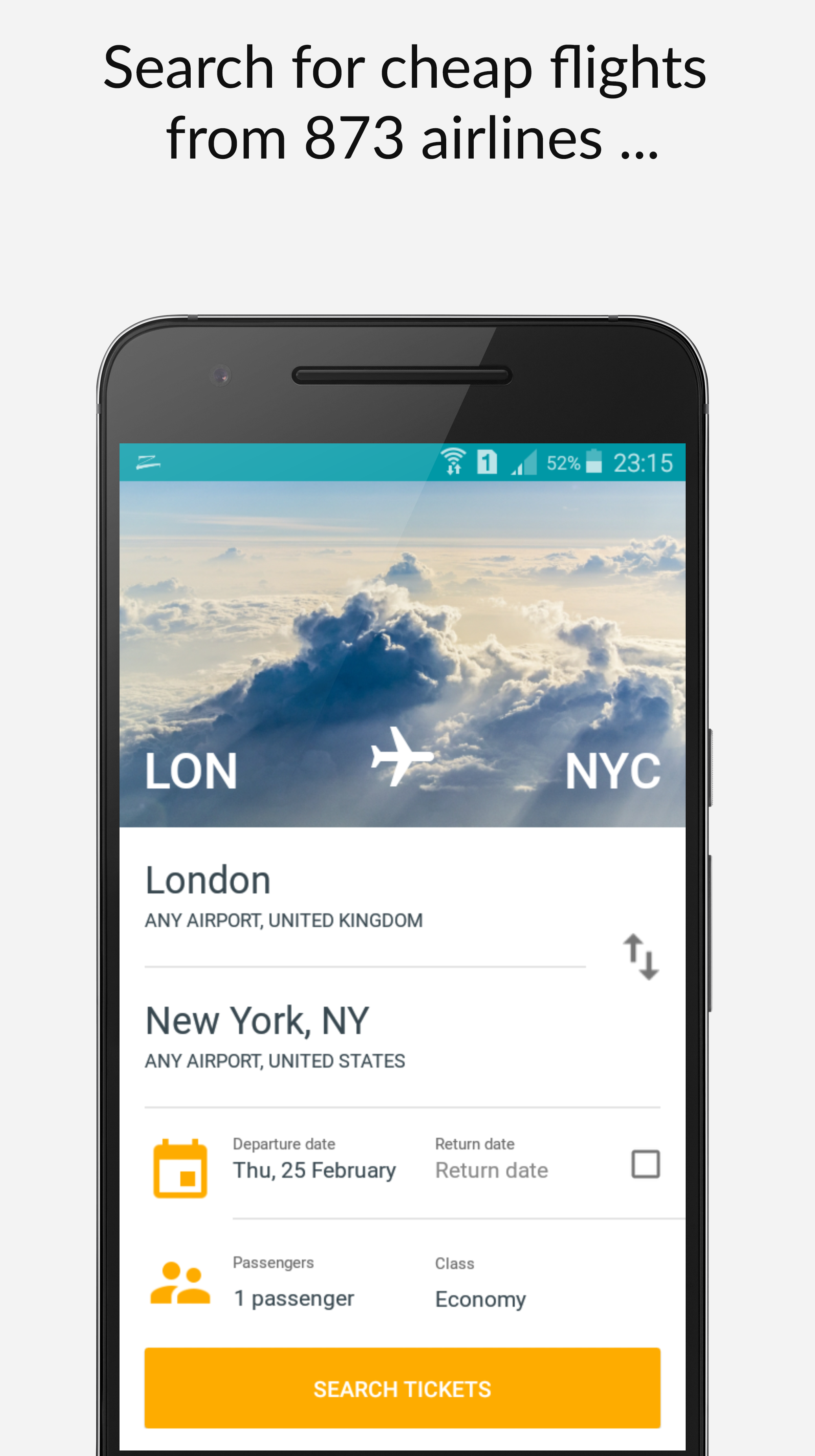 Android application Cheap flights  Airline tickets screenshort