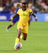 Banyana Banyana striker Thembi Kgatlana scored her team's only goal against DRC in the Olympic qualifer.
