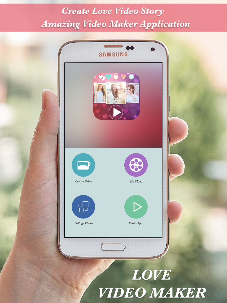 Android application Love Video Maker screenshort