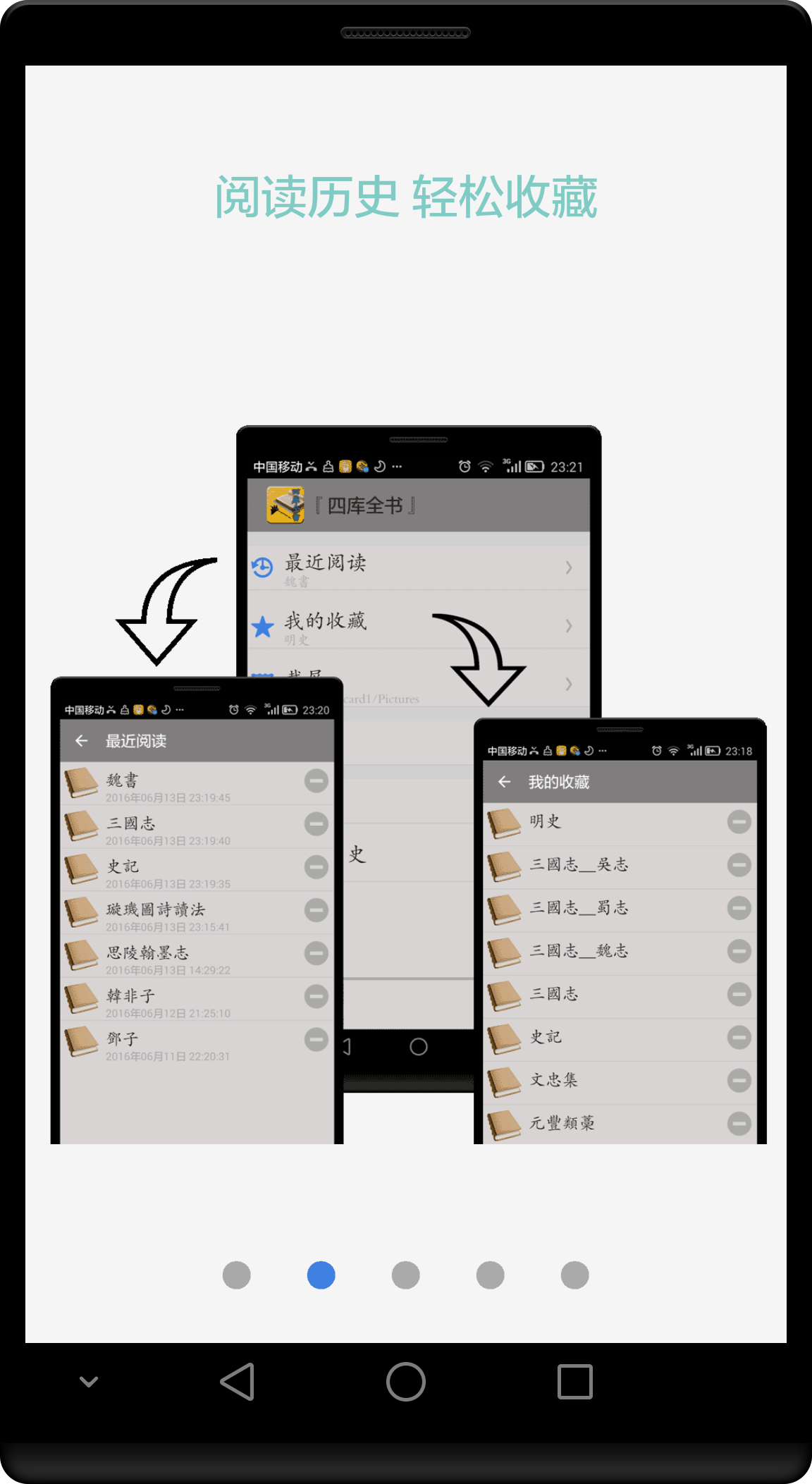 Android application SiKu QuanShu screenshort