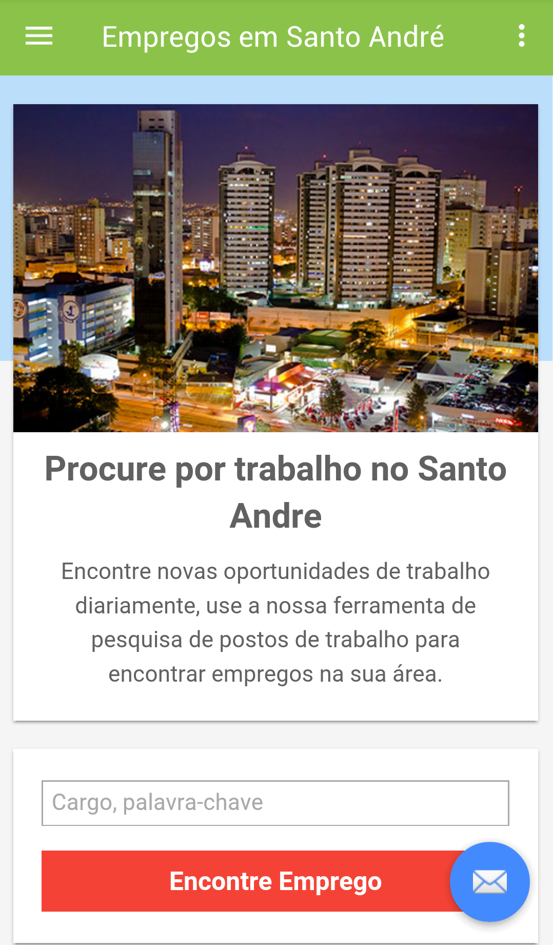Android application Empregos em Santo André screenshort