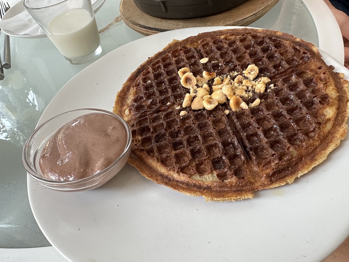 Waffles with house made nutella