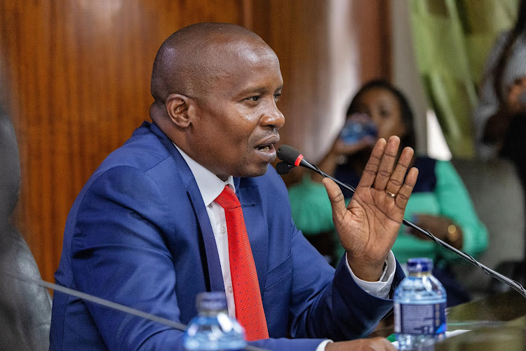 Interior Cabinet Secretary Kithure Kindiki appearing before the National Assembly committee of Transport and Infrastructure on March 21, 2024.