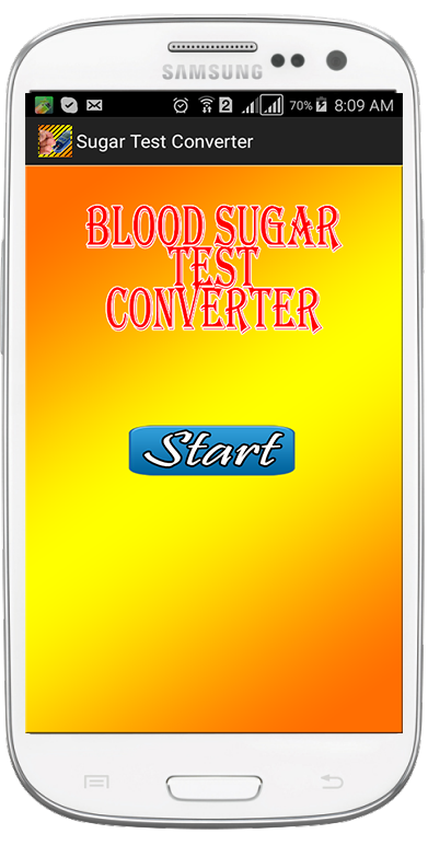 Android application Sugar Test Converter screenshort