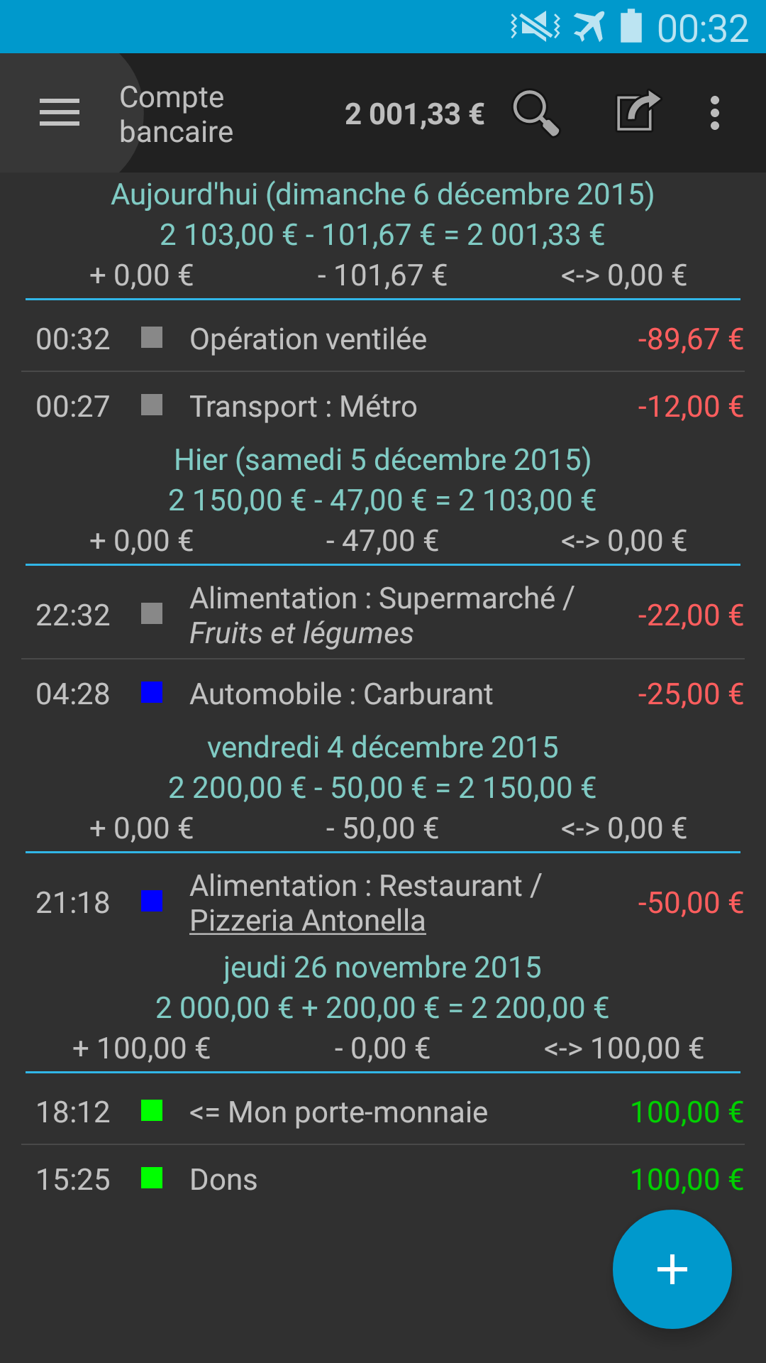 Android application My Expenses screenshort