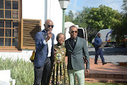 Somizi Mhlongo with his mother Mary Twala and Mohale Motaung during the 2019 National Orders Awards on April 25, 2019 in Pretoria, South Africa. 