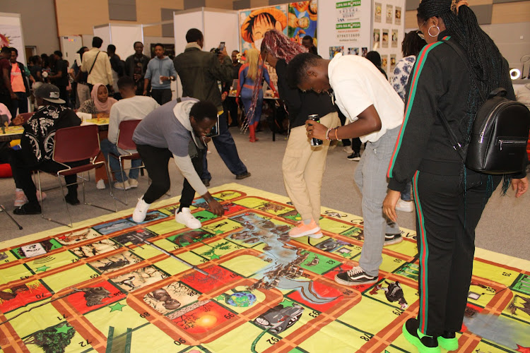 Snake and Ladder game lovers during gaming symposium at Sarit Centre on November 19, 2023.