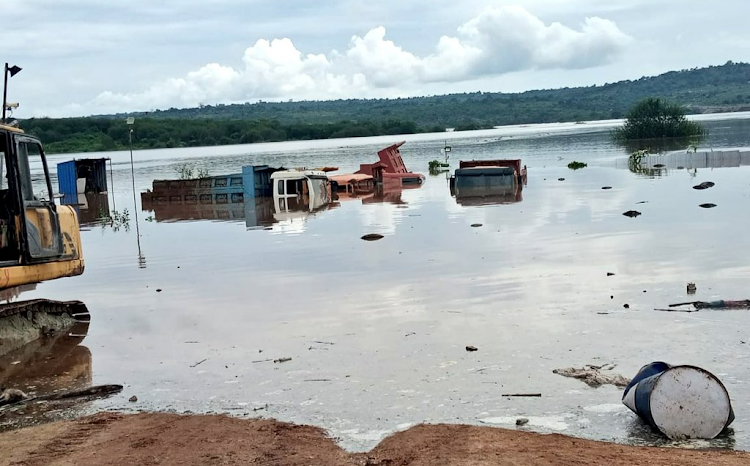 A flooded qauarry near Thwake Dam in Machakos county on May 2, 2024.