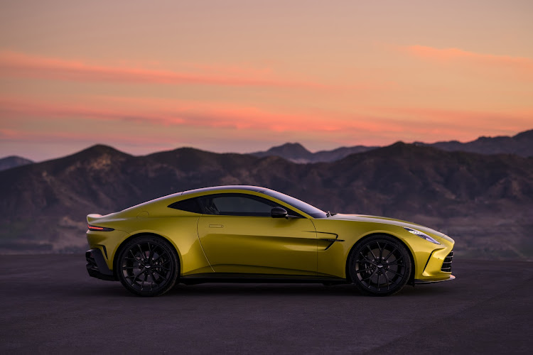 The iconic Aston Martin side strake makes a welcome return.