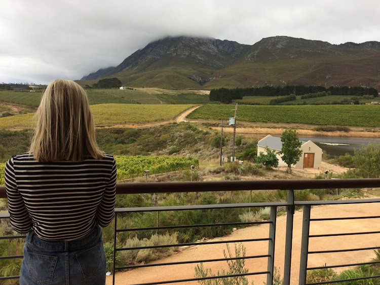 Tarah Darge overlooking the valley