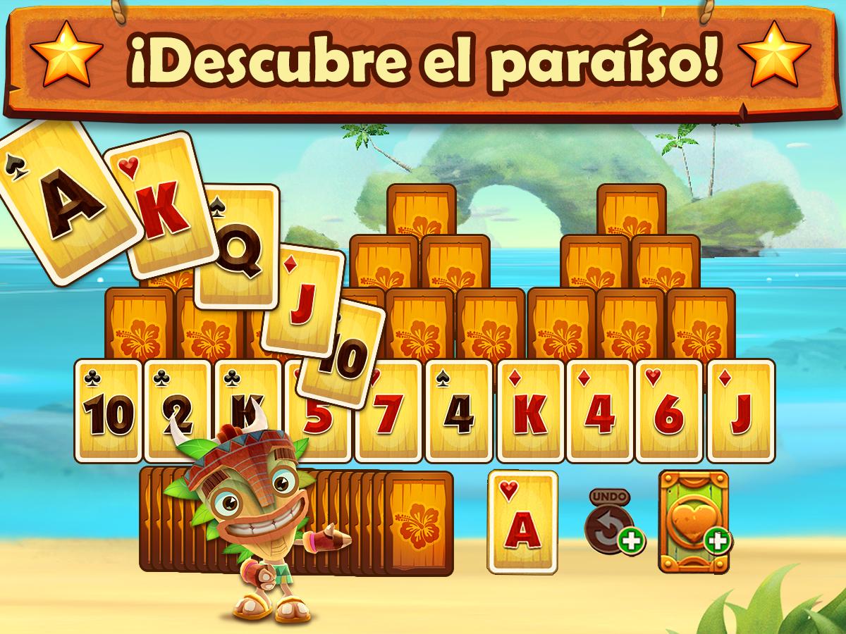Android application Tiki Solitaire TriPeaks screenshort