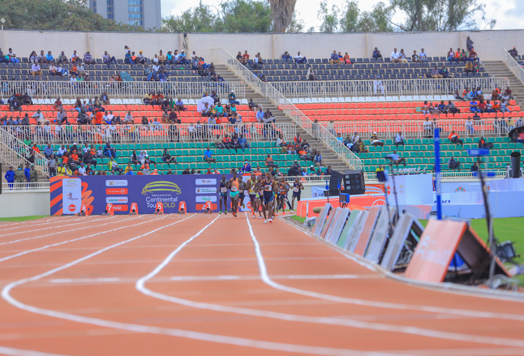 Fans and athletes during the Absa Kip Keino Classic sponsored by Absa Bank, at the Nyayo National Stadium on April 20, 2024.