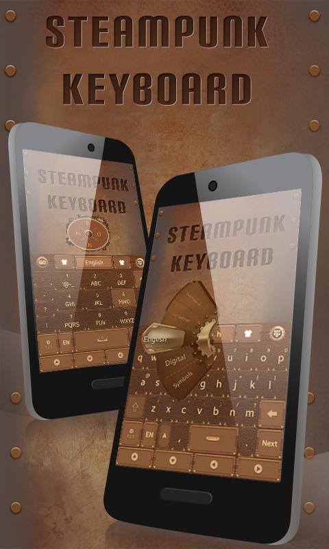 Android application Steam Punk GO Keyboard Theme screenshort