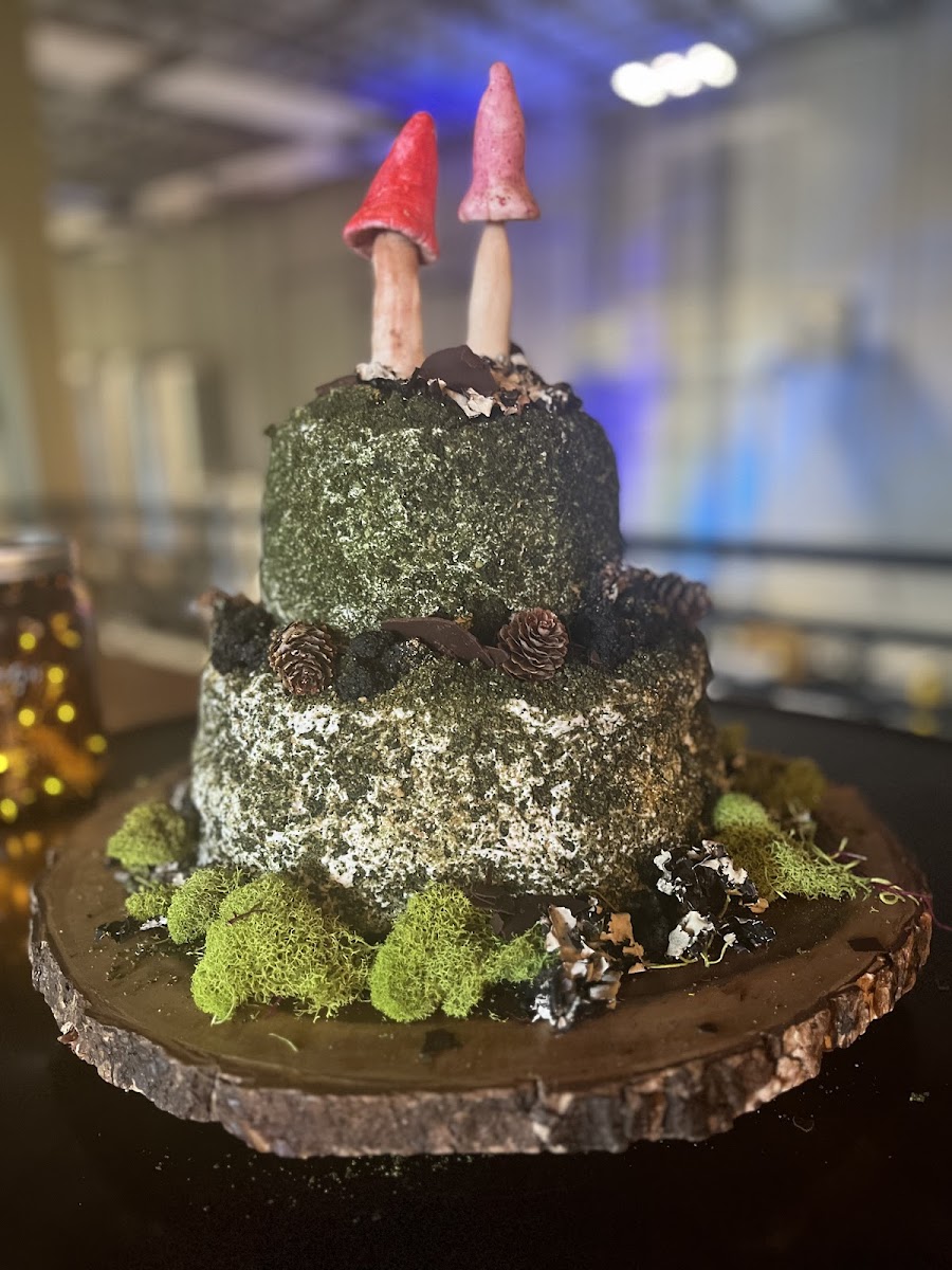 Forest themed wedding cake