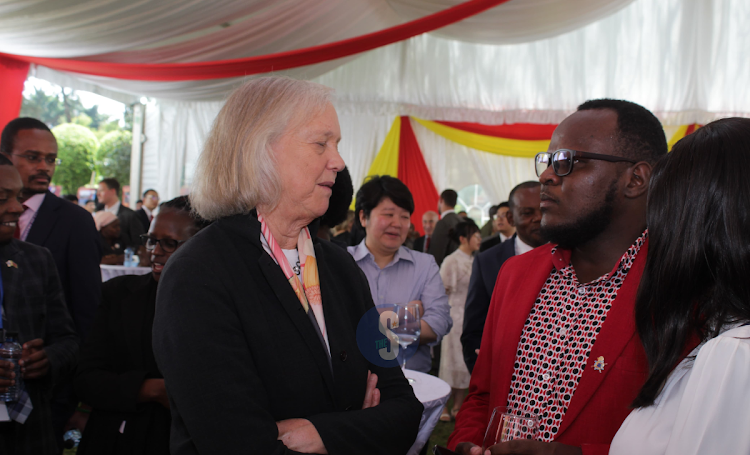 US Ambassador to Kenya Meg Whitman among guests who attended the 74th anniversary of the founding of the Peoples Republic of China at the embassy headquarters in Nairobi on September 27, 2023.