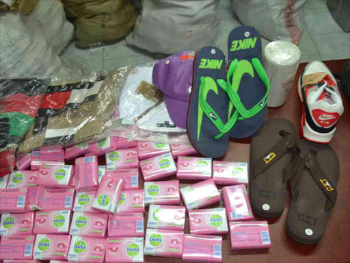 Some of the counterfeit goods intercepted by the Anti-Counterfeit Agency at the weekend. /MKAMBURI MWAWASI