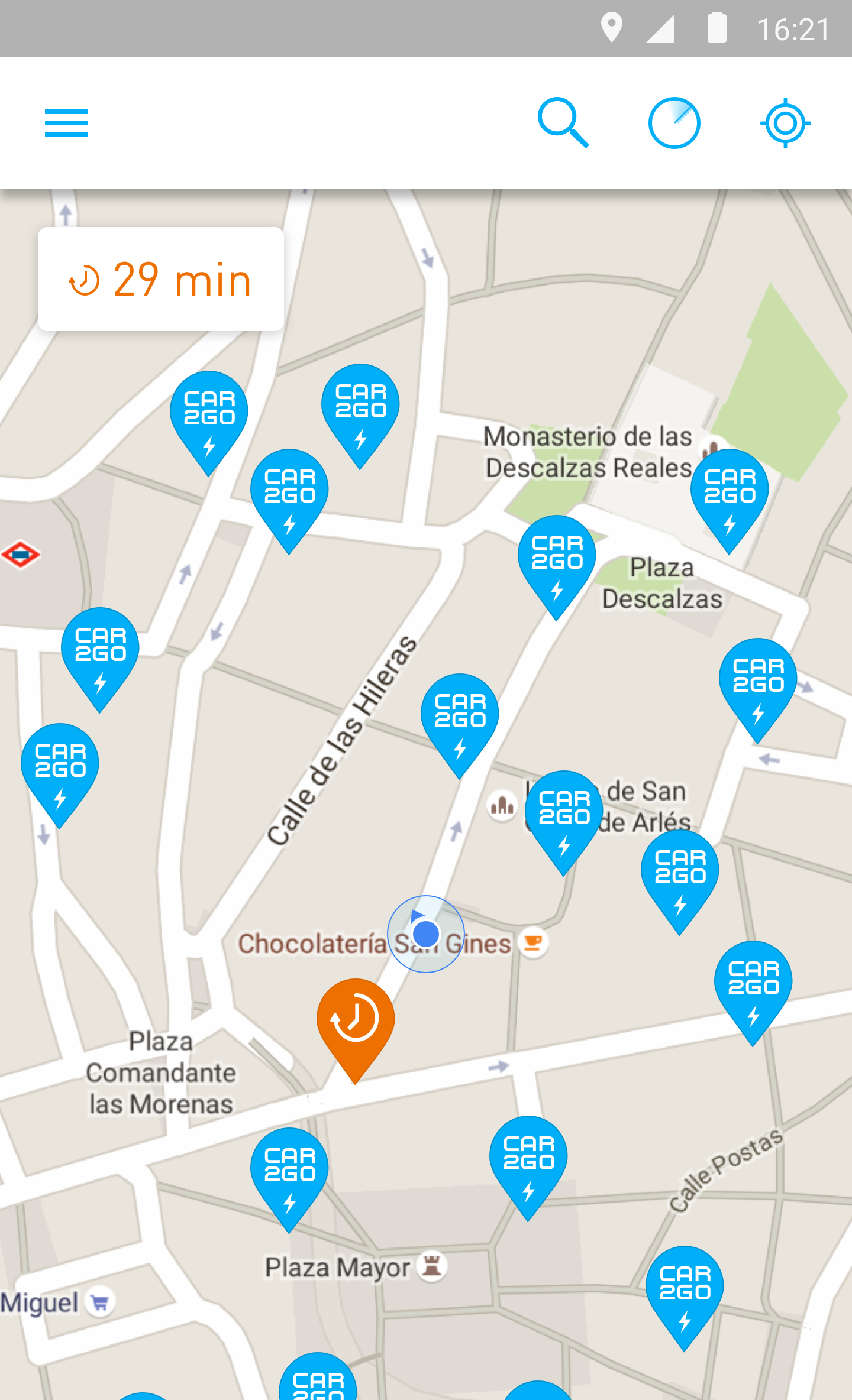 Android application SHARE NOW (car2go & DriveNow) screenshort