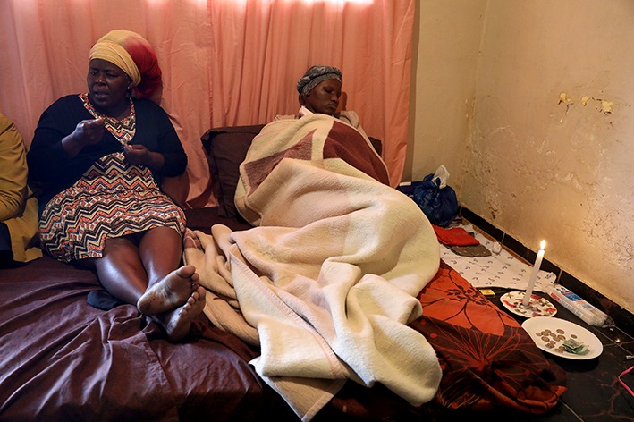 Dolly and Fikile Mhlongo mourning the murder of four-year-old Sanelisiwe Mhlongo, allegedly by a teenage relative.