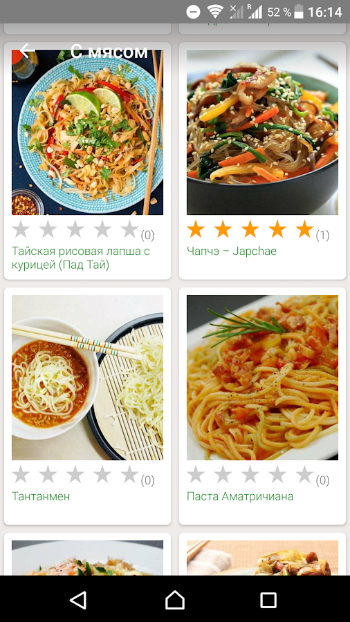 Рецепты пасты — приложение на Android