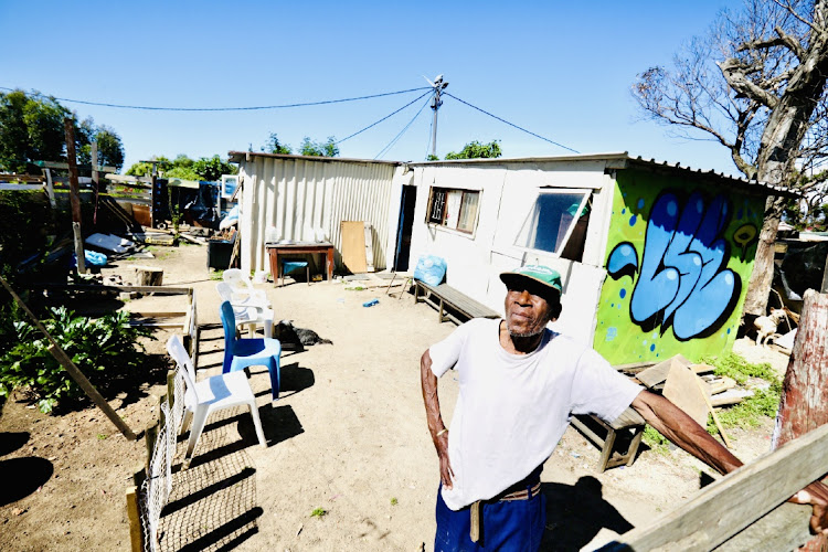 Frank Tabiser, one of the elderly residents of Bonnytoun informal settlement in Wynberg, Cape Town, says he won't give up hope.