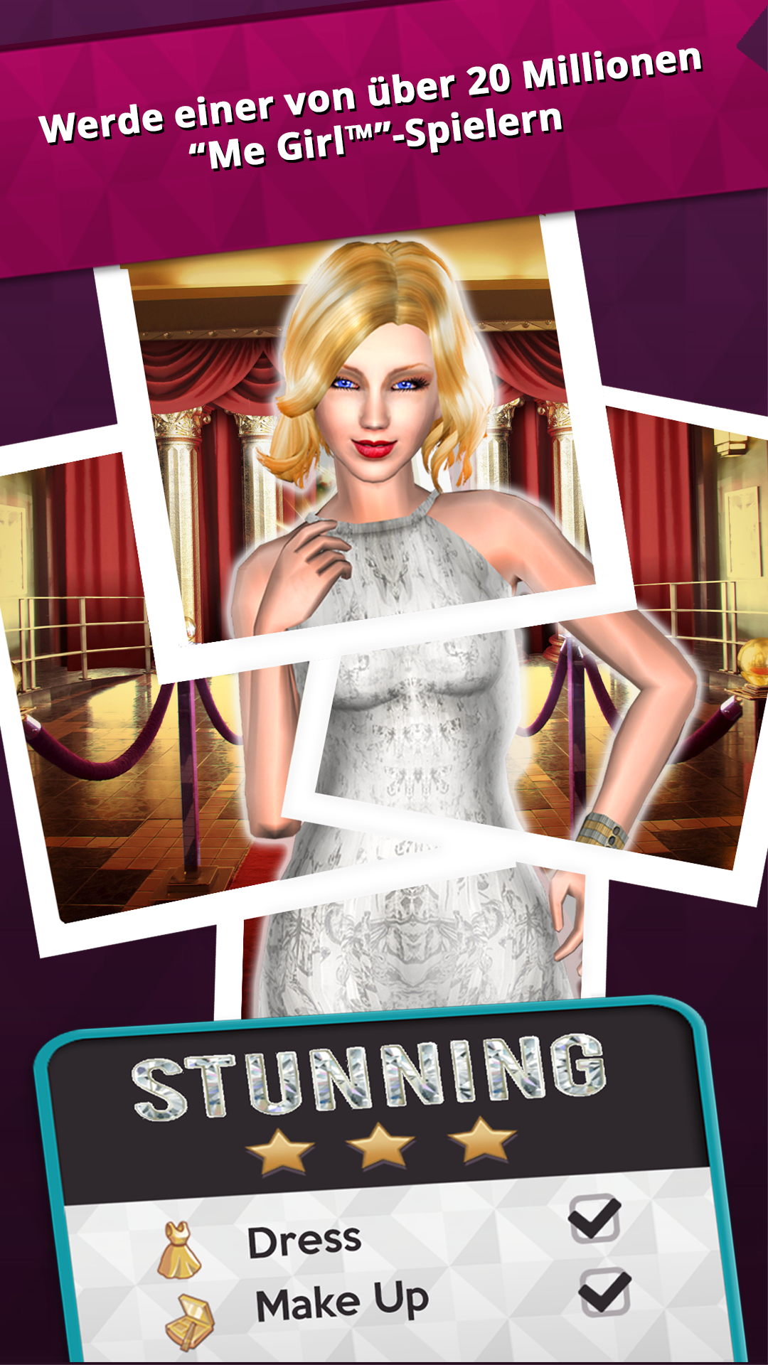 Android application Glamour Me Girl : Star Dressup screenshort