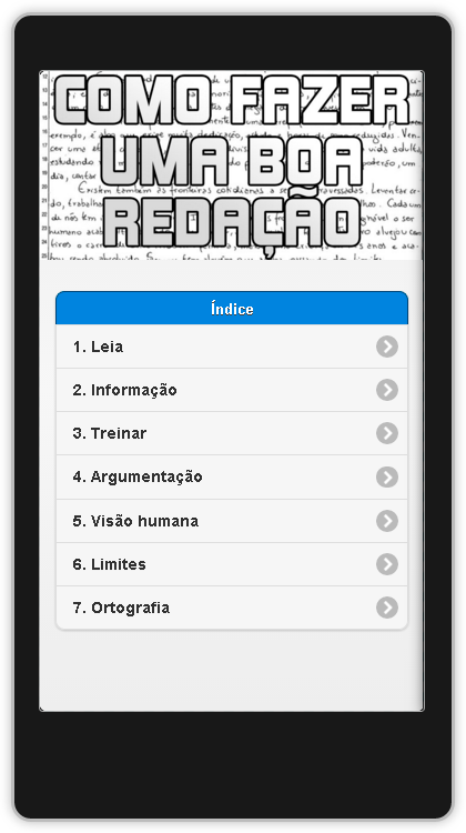 Android application Como Fazer Uma Boa Redação screenshort