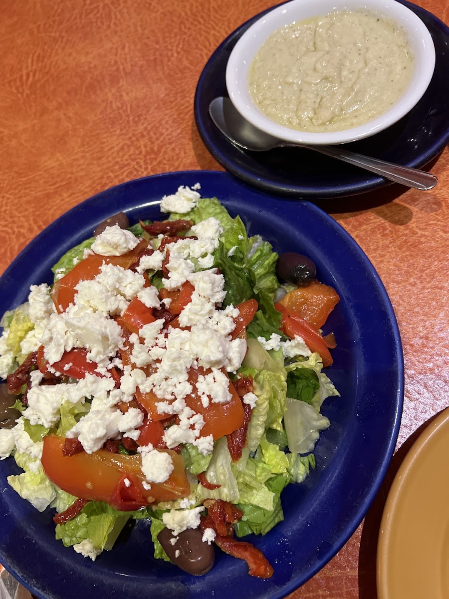 Greek Side Salad, GF dressing on side