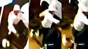 These three enhanced CCTV images show AKA's killer as he sprints towards the group before shooting and killing the rapper and his friend Tebello 'Tibz' Motsoane.