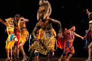 Performers in full swing on the opening night of 'The Lion King' at Montecasino's Teatro on June 6 2007.