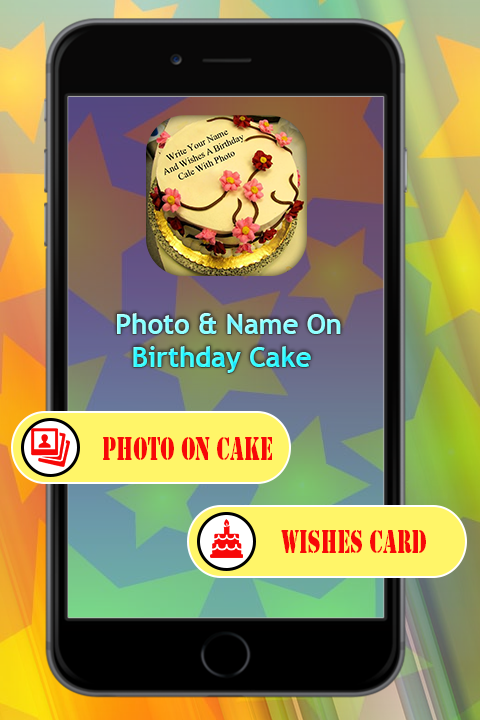 Android application Name On Birthday Cake Photo screenshort