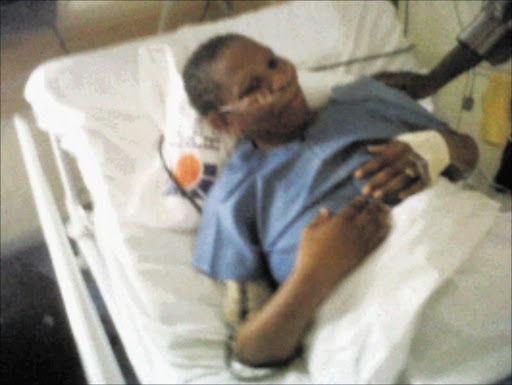 INTENSICE CARE: Violet Makgare says she's just grateful to be alive. Pic: Penwell Dlamini. 01/05/2010. © Sowetan.