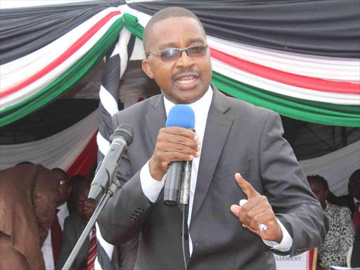 Governor Mwangi Wairia during a fundraising Weithaga secondary school. /ALICE WAITHERA