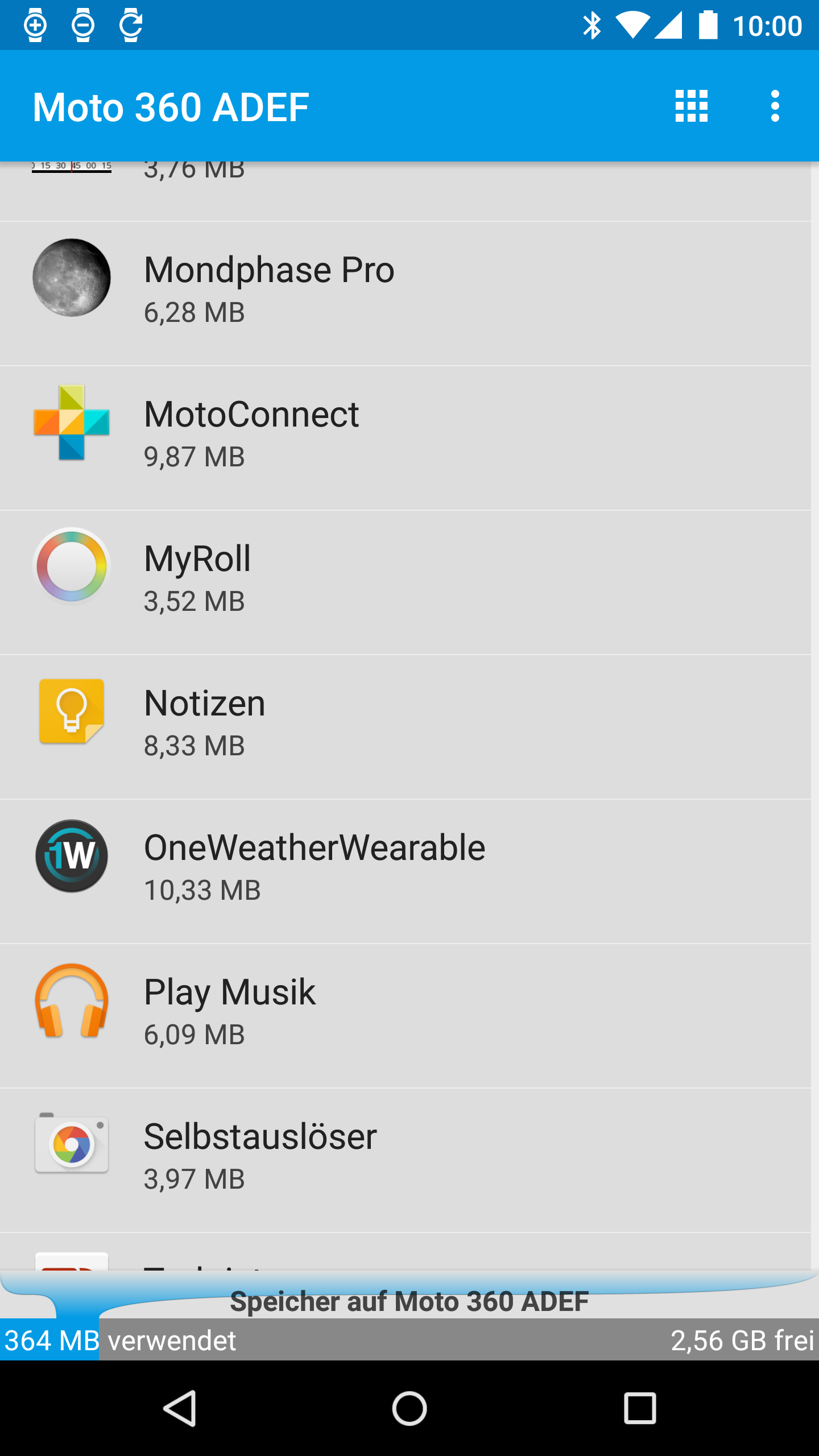 Android application Wear App Manager screenshort