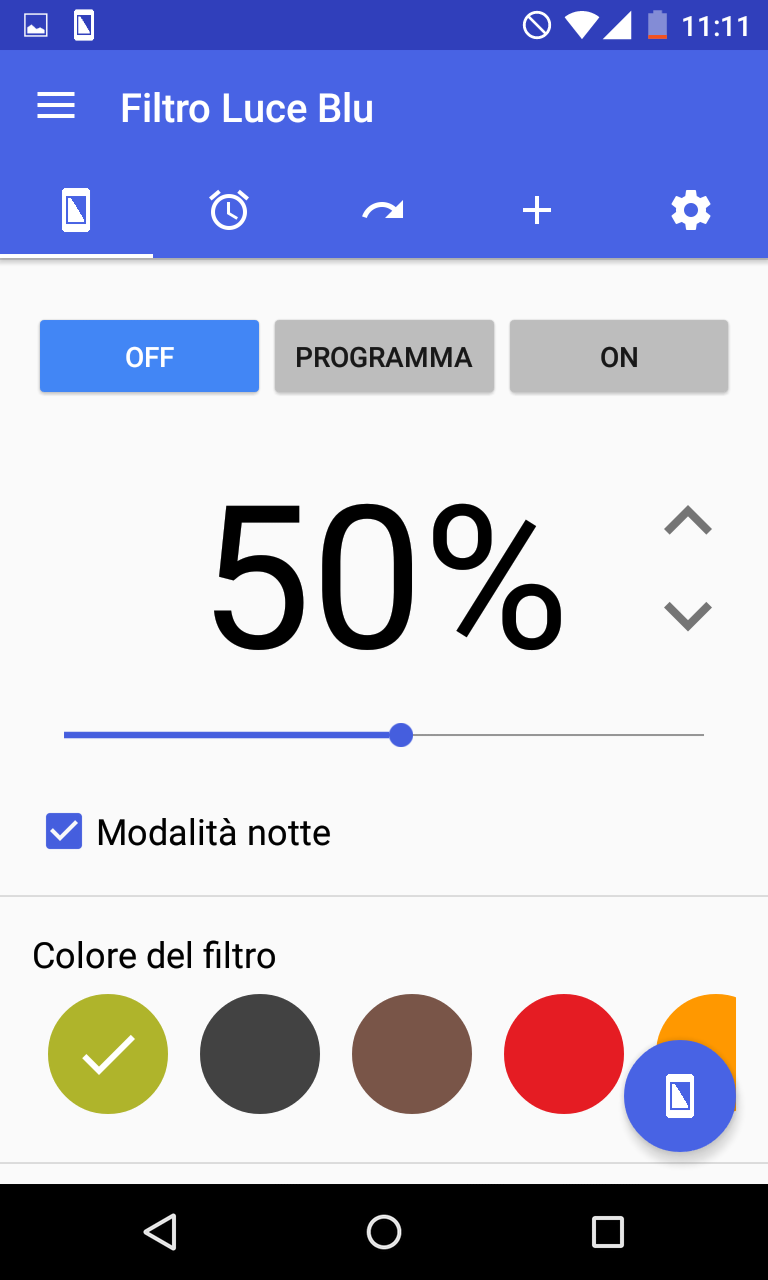 Android application Bluelight Filter License Key screenshort